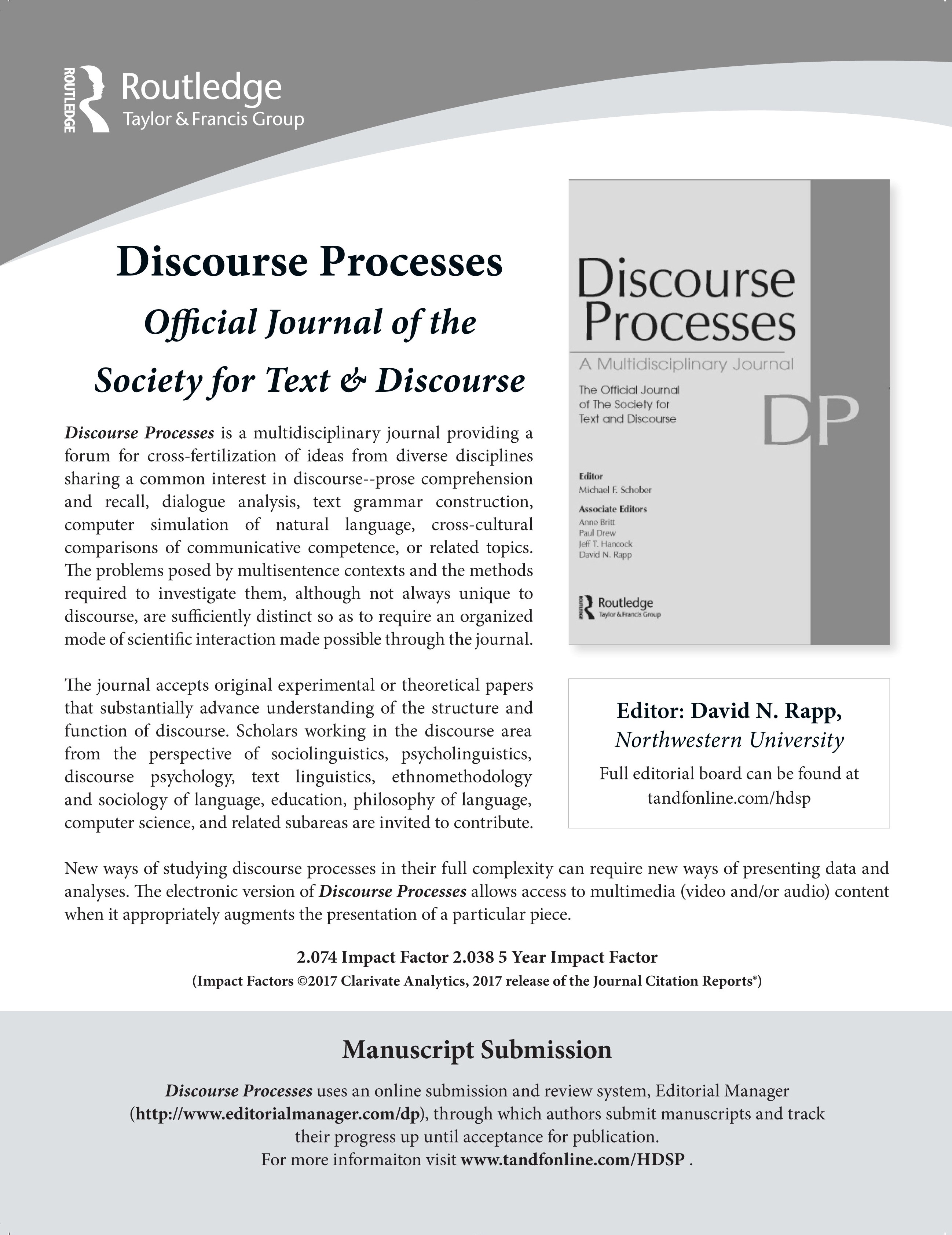 Discourse Processes Ad