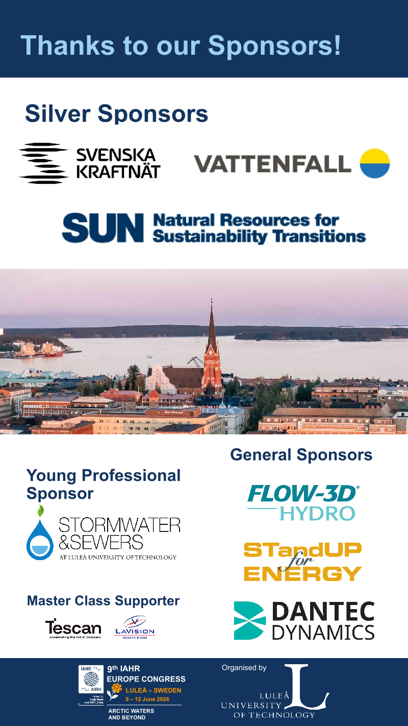 Sponsors of the 9th IAHR Europe Congress