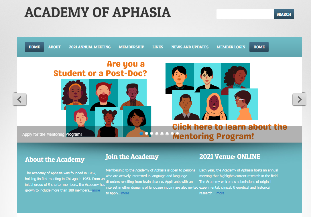 Academy of Aphasia website