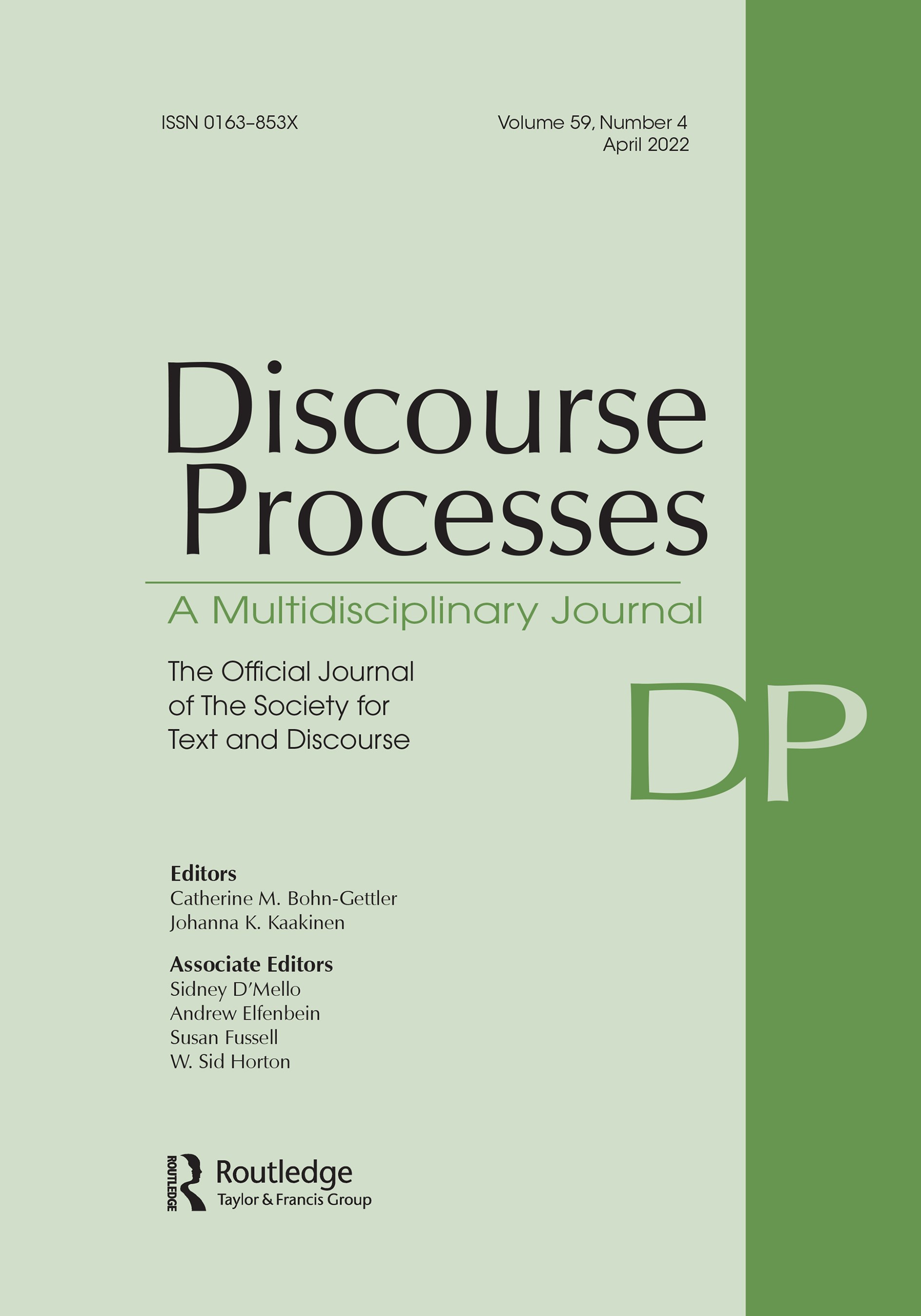 Cover of Discourse Processes